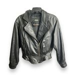wilson's leather Wilsons Black Leather Motorcycle Jacket Vintage Biker Harley Davidson Size XS Photo 0
