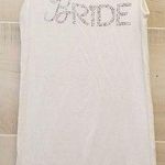 Victoria's Secret {S}  I Do 'Bride' Ribbed Tank Top White Photo 0