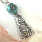 Sterling silver howlite pendant necklace Photo 8