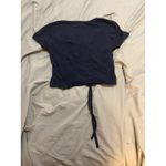 Wild Fable Women’s Black Cinch Front Going Out Top Size XS Short Sleeve V Neck Photo 2