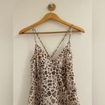 Nordstrom Rack NWT Mauby Satin Wrap Dress Dark Brown Giraffe / Size M Photo 3