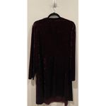 London Times Wine Velvet Long Sleeve Mini Dress Photo 1