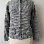 appleseed's Appleseed’s Textured Gray Zip Cardigan  Photo 0
