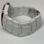 Relic  women white rose gold tone wrist watch 37mm case day date hours running Photo 3