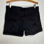 Gap  1969 sexy boyfriend Shorts black denim distressed size 28‎ Photo 7