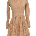 Bohme  Peach Long Sleeve Lace Dress Size Small Photo 0