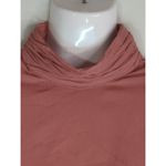 ZARA  Pink Smocked Blouse Women's Medium Mock Neck Open Back Casual Chic Top‎ Photo 3