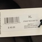 We Wore What  Straight Neck Crop In Chocolate Black Top Size XL NEW Photo 8