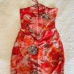 Tiger Mist  Floral Dress in Pink and Red Photo 3