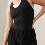 Athleta Black Crossover Runsie Romper Photo 0