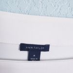 Ann Taylor  White Square Neck Floral Eyelet Long Sleeve Blouse Photo 5