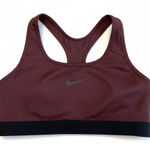 Nike  Dri Fit Maroon Black Racerback Medium Support Sports Bra Women's Size M Photo 0