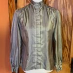 Vintage 80s dotted dressy blouse Size 10 Photo 3