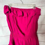 Forever 21  Women's Strapless  Romper with Ruffle off Shoulder Strapless   Sz M Photo 5