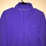 Nike FIT THERMA Women's Fleece Purple Thumbholes Zip-Up Jacket Photo 1