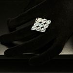 Vintage Blue Aquamarine Jewel Diamond Shaped Ring With Sterling Silver Band Photo 3