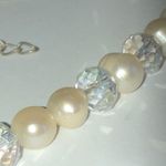 Silver Tone Genuine Pearls & Clear AB Beaded Boho Heart Pendant Necklace Photo 4