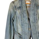 Carol Anderson Denim Jacket Womens S Light Wash Open Front Stretch Y2K Western Blue Photo 2