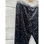 Victoria's Secret Sz L Moon Star Black Silver Velvet Leggings NWT Photo 4
