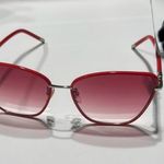 Furla 58mm Gradient Square Sunglasses Shiny Light Gold Red Photo 5