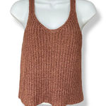 Moon & Madison Knit Tank Top Brown Size Medium Neutral Earthy‎ Sleeveless Shirt Photo 0
