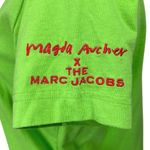Marc Jacobs  Magda Archer Green Be Happy Be Lucky Short Sleeve Tee T-Shirt Top M Photo 3