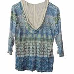 Christopher & Banks  Blue Green Pullover Hoodie Small Photo 3