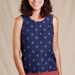 Toad & Co Hillrose Festival SleevelessTank Top in Navy Geo Motif | Small Photo 0