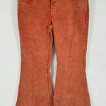 Urban Outfitters BDG Womens Corduroy Pants Extreme Flare Stretch Orange 28 Photo 0