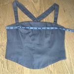 Free People NWOT  Bustier Corset Crop Tank Top  Blue Cotton Women’s Size XS Photo 4