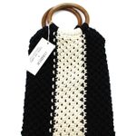 NEW Curateur x Laude The Label Gabby Mini Macrame Bag Black Cream‎ Hippie Boho Photo 0