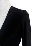 Tadashi Shoji Tadashi Vintage Velvet Bell Sleeve Size XS Laser Cut Sleeve Wrap Front Asymmetry Photo 6