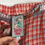 Johnny Was  Tura Wrapped Pant Red Printed Size Medium Photo 3