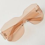 Free People Sidetracked Rimless Sunglasses Retro 70’s Summer Beach Neutral RARE Photo 1