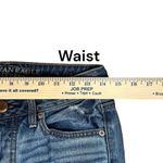 American Eagle  Womens Boy Crop Jeans 0 Buttonfly Stretch Blue Denim Distressed Photo 5