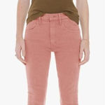 Mother Stash Mid Rise Dazzler Ankle Jean In Desert Sand Size 26 Pink Photo 0