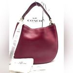 Coach 🔥🎁NWT! NOMAD Burnished Leather Hobo Handbag Black Cherry Msrp:$495.00 Photo 1