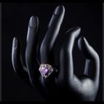 Swarovski Purple Heart Crystal Ring Photo 1