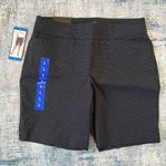 Hilary Radley Navy & Off White Combo Bermuda Shorts Large Photo 1