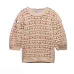 ZARA  Beige Beaded Sweater(Size Small) Photo 1