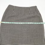Ralph Lauren Vintage Lauren  Wool Houndstooth Pencil Skirt Size 6 Black White Y2K Photo 9