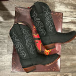 Los Altos Women’s Leather Black Cowboy Boots Size 6.5 Photo 4