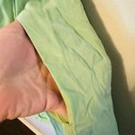 Tibi  Eco Cape Green Silk Sleeveless Crew Neckline Zippers Shift Dress Size 6 Photo 11