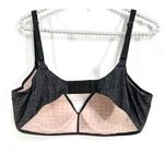 Victoria's Secret  RN 54867 Black Nylon No Wire T Shirt Bra Gray‎ 38D  Adjustable Photo 2