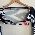 Jaded London  Sydney Carlson swirl Chaotic Top Black White Photo 5