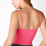 NIKIBIKI New Pink Soft and Comfortable Relaxed V Neck Ribbed Crop Top Photo 1