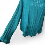 Blarney woolen mills vintage teal green knit sweater oversized grandmacore cozy Size L Photo 1