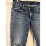 Driftwood  Distressed Cropped Jeans Ripped Knee Denim Blue Wash Size‎ 26 Photo 1