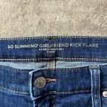 Chico's So Slimming Girlfriend Kick Flare Jeans Womens Size 12 Blue Denim Cropped Photo 2