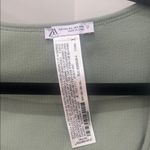 ZARA  Green Asymmetrical Ribbed Bodysuit Photo 1